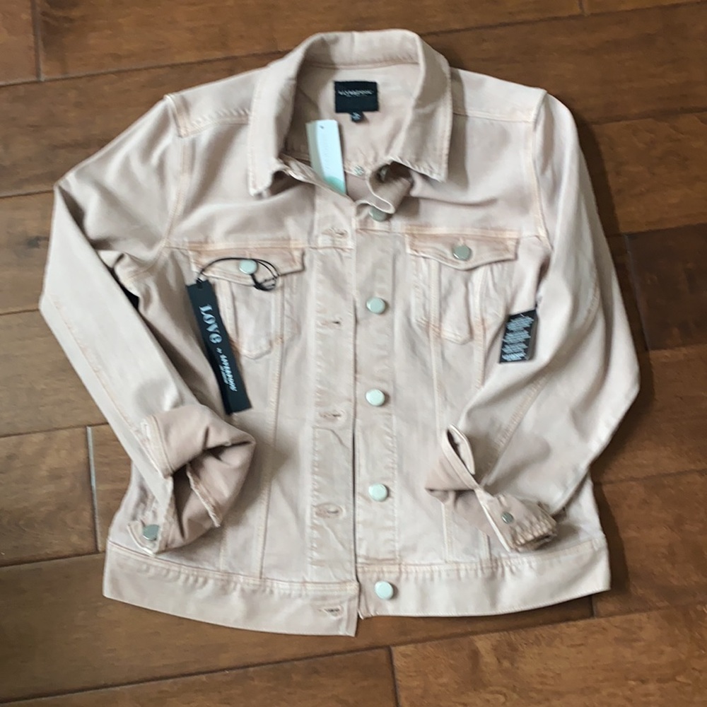 NWT Liverpool denim jacket Dusty Rose/Blush color